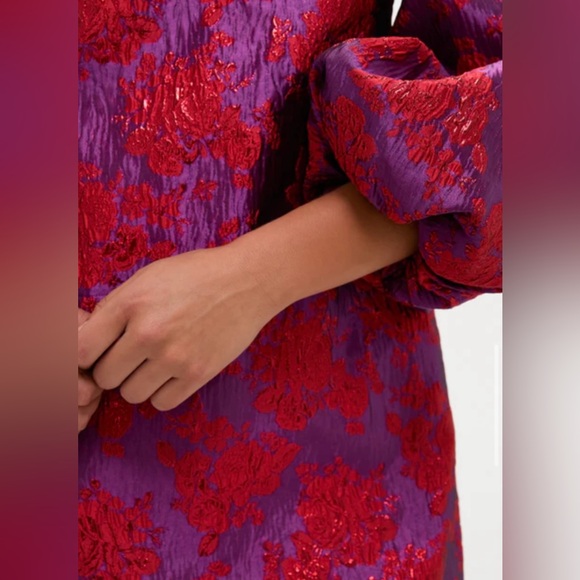 Tuckernuck + Hyacinth House Red & Purple Jacquard Janie Dress | L | Rare | NWT - Picture 6 of 13